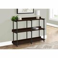 Daphnes Dinnette 48 in. Metal Hall Console Accent Table, Espresso & Black DA2454937